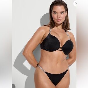 NWT Victoria Secret bikini 34C/M OR L set shine rope add two cups bombshell